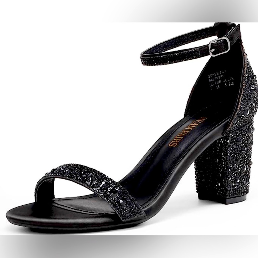 NWT - DREAM PAIRS Women's Chunk Low Heel Pump Sandals